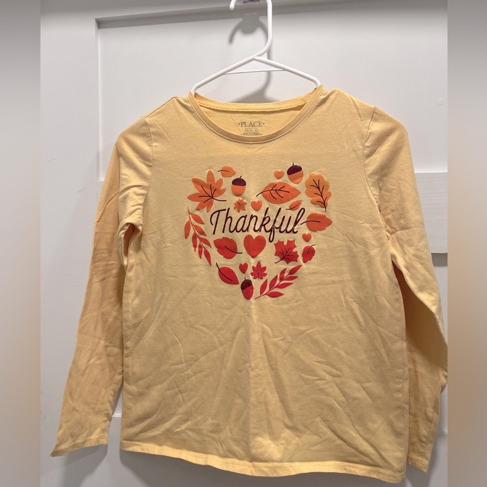 Girls XL thanksgiving t-shirt long sleeve